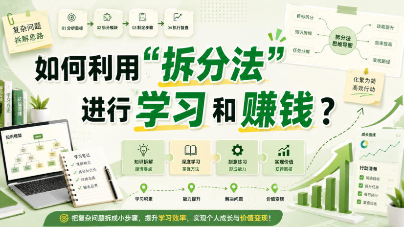 付费文章:如何利用“拆分法”进行学习和賺钱?-87副业网 - 互联网副业项目资源分享平台