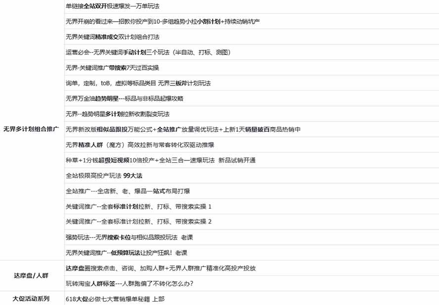 图片[2]-2026淘天开单秘籍PRO实战陪跑课程：全套落地运营玩法，一站式解决淘宝流量低、不出单难题(更新260823 - 87副业网