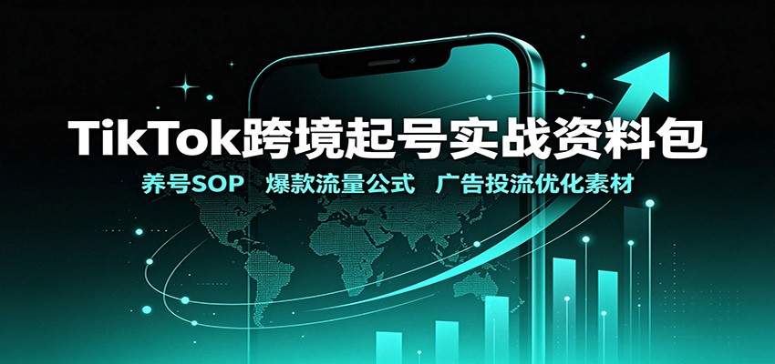 TikTok跨境起号实战资料包：养号SOP，爆款流量公式，广告投流优化素材-87副业网 - 互联网副业项目资源分享平台