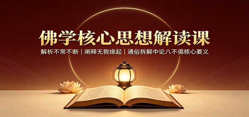 佛学核心思想解读课：解析不常不断，阐释无我缘起，通俗拆解中论八不偈核心要义 - 87副业网