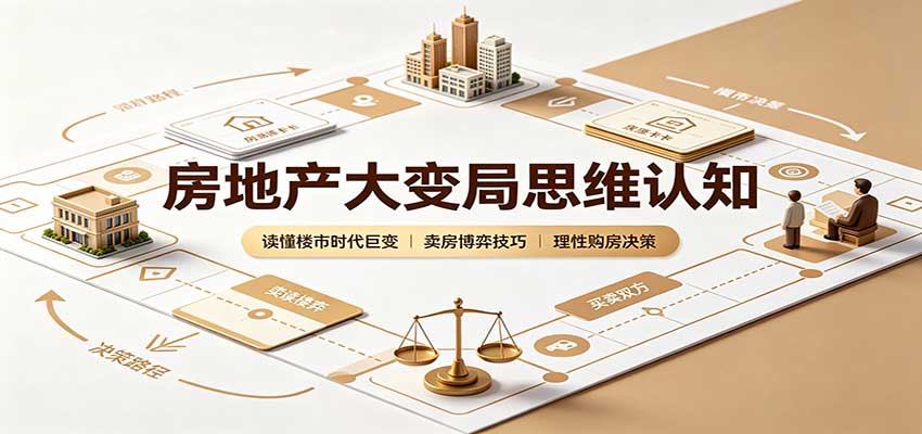 房地产大变局思维认知：读懂楼市时代巨变，卖房博弈技巧，理性购房决策-87副业网 - 互联网副业项目资源分享平台