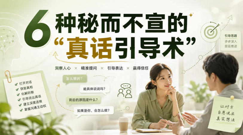 付费文章：6种秘而不宣的“真话引导术” - 87副业网