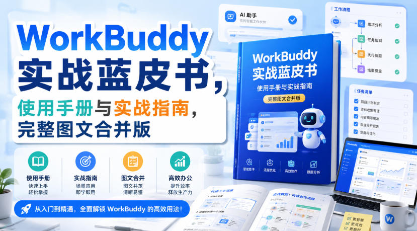 WorkBuddy实战蓝皮书，使用手册与实战指南，完整图文合并版 - 87副业网