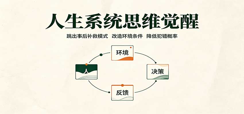 人生系统思维觉醒：跳出事后补救模式，改造环境条件，降低犯错概率-87副业网 - 互联网副业项目资源分享平台