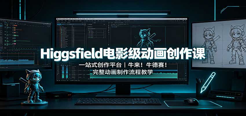 Higgsfield电影级动画创作课：一站式创作平台，牛来！牛德赛！完整动画制作流程教学 - 87副业网