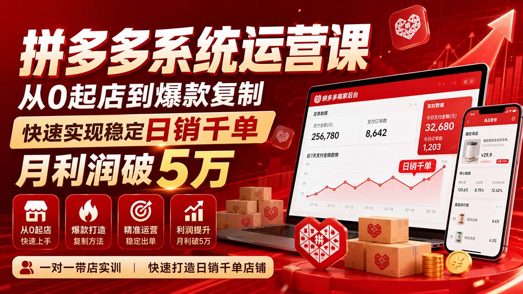 图片[1]-拼多多系统运营课(更新8月 - 87副业网