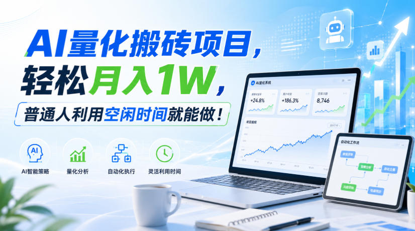AI量化搬砖项目，轻松月入1W，新手小白也能直接入局！ - 87副业网