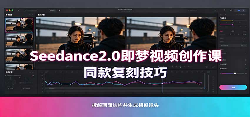 Seedance2.0即梦视频创作课：剧本式视频制作，同款复刻技巧，多行业案例落地教学-87副业网 - 互联网副业项目资源分享平台