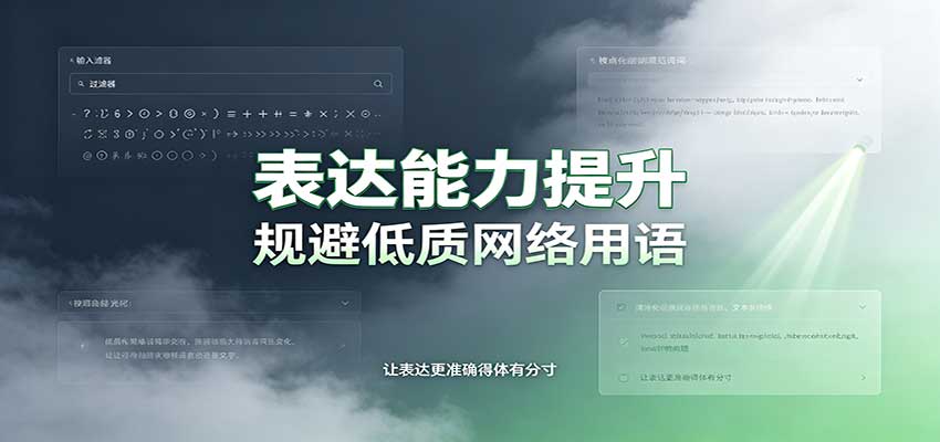 表达能力提升：语言塑造思想逻辑，规避低质网络用语，强化心智感知-87副业网 - 互联网副业项目资源分享平台