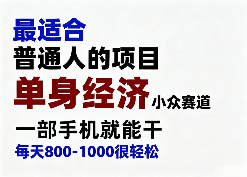 身经济小众赛道，一部手机就能干，每天搞个800-1000很轻松，最适合普通人的项目【揭秘】-87副业网 - 互联网副业项目资源分享平台
