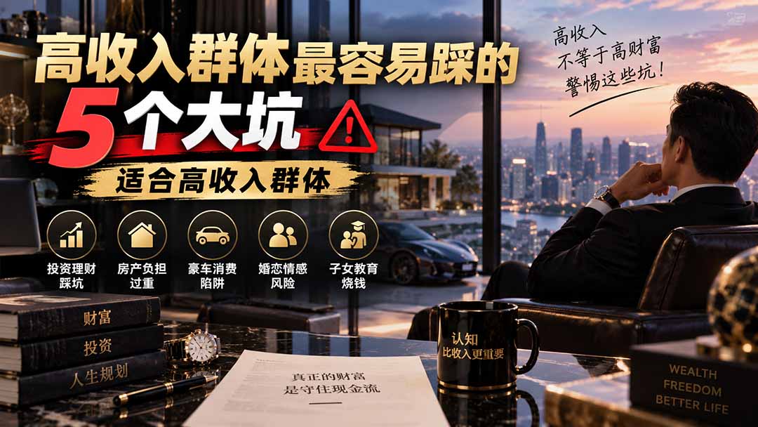 付费文章：高收入群体最容易踩的5个大坑，适合高收入群体-87副业网 - 互联网副业项目资源分享平台