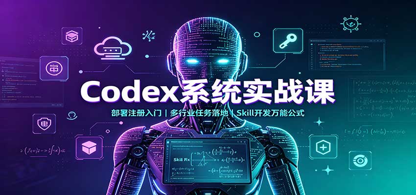 Codex系统实战课：部署注册入门，多行业任务落地，Skill开发万能公式-87副业网 - 互联网副业项目资源分享平台