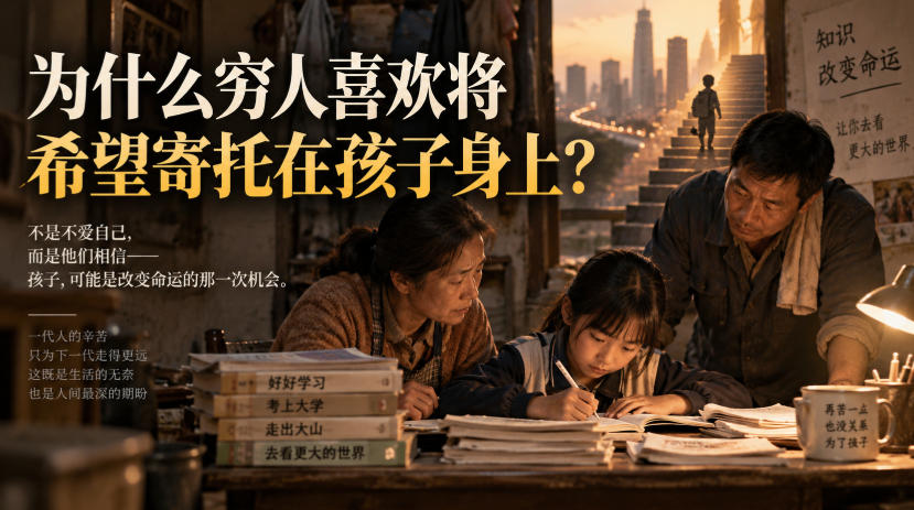 某社群精品文章：为什么穷人喜欢将希望寄托在孩子身上？-87副业网 - 互联网副业项目资源分享平台