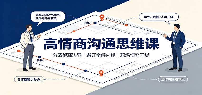 高情商沟通思维课：分清解释边界，避开辩解内耗，职场博弈干货-87副业网 - 互联网副业项目资源分享平台