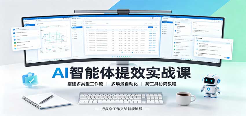 AI智能体提效实战课:搭建多类型工作流,多场景自动化,跨工具协同教程-87副业网 - 互联网副业项目资源分享平台