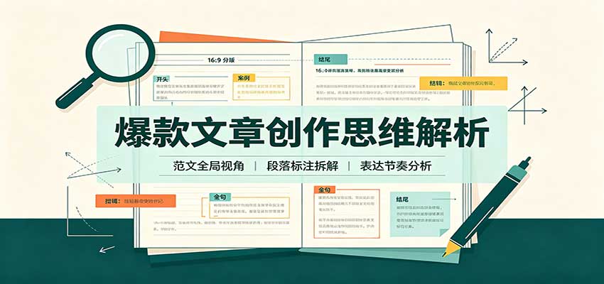 爆款文章创作思维解析:全局视角拆解范文,梳理行文逻辑,搭配真实拆文实操案例-87副业网 - 互联网副业项目资源分享平台