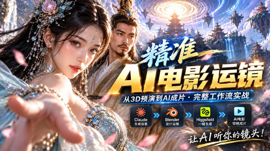 AI视频终于能精准运镜了！Claude+Blender+Higgsfield免费插件实测 - 87副业网