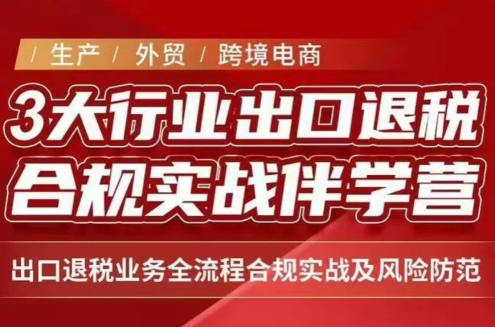 王老师·《生产+外贸+跨境电商企业》出口退税陪跑营-87副业网 - 互联网副业项目资源分享平台