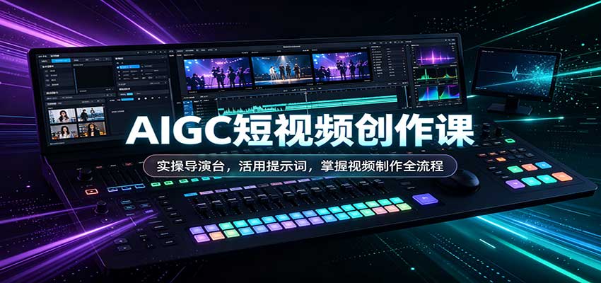 AIGC短视频创作课：实操导演台，活用提示词，掌握视频制作全流程 - 87副业网