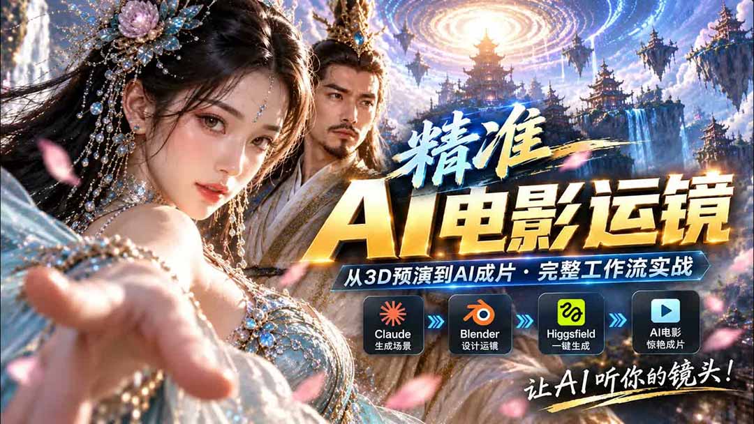 AI视频终于能精准运镜了！Claude + Blender + Higgsfield 免费插件实测-87副业网 - 互联网副业项目资源分享平台