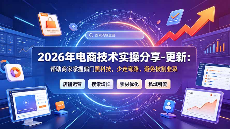 2026年电商技术实操分享-更新9月：帮助商家掌握偏门黑科技，少走弯路，避免被割韭菜 - 87副业网