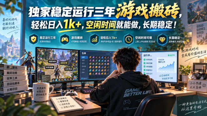 三款AI自动化游戏副业，日入千元，可批量矩阵操作适合新手小白！-87副业网 - 互联网副业项目资源分享平台