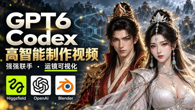 GPT-6 Astra×Codex高智能制作视频！联手Higgsfield，运镜可视化实战 - 87副业网
