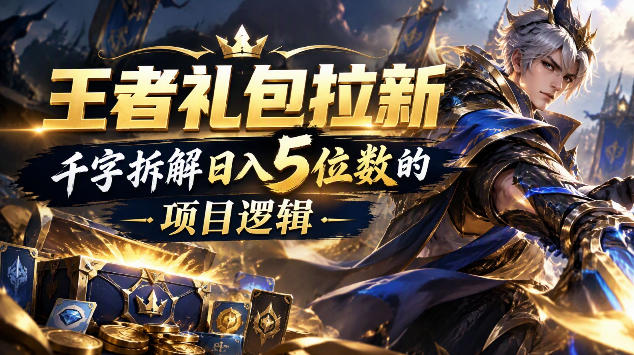 王者游戏礼包拉新_千字拆解日入5位数的项目逻辑-87副业网 - 互联网副业项目资源分享平台