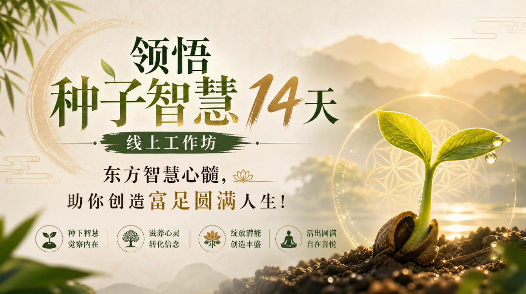 鹿大米领悟种子智慧14天线上工作坊，东方智慧心髓，助你创造富足圆满人生！ - 87副业网