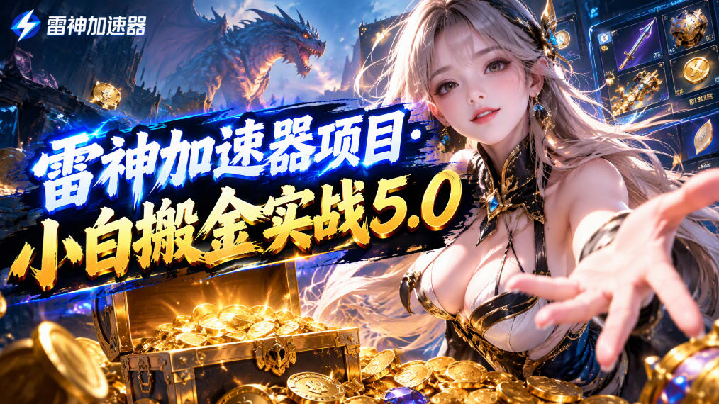 雷神加速器项目·小白搬金实战5.0，抖音W播100-150r，小白入局一天也能几十r - 87副业网