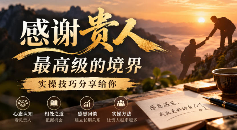 某公众号付费文章：感谢贵人最高级的境界，实操技巧分享给你 - 87副业网