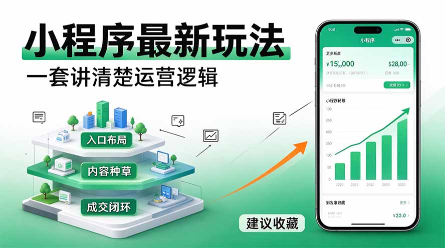微信小程序最新玩法   四种收益来源，单日收入400+ - 87副业网