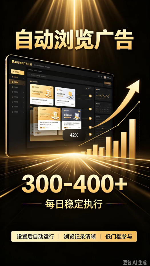 自动浏览广告计划，0门槛副业，日入300-400，躺賺稳定风口项目，无需人工操作，解放双手【揭秘】-87副业网 - 互联网副业项目资源分享平台