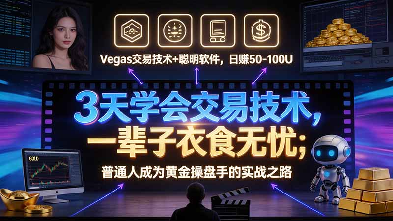 3 天学会 顺势而为交易系统,趋势看得懂、下单有依据:软件自动帮你盯盘,新手也能稳定复利-87副业网 - 互联网副业项目资源分享平台