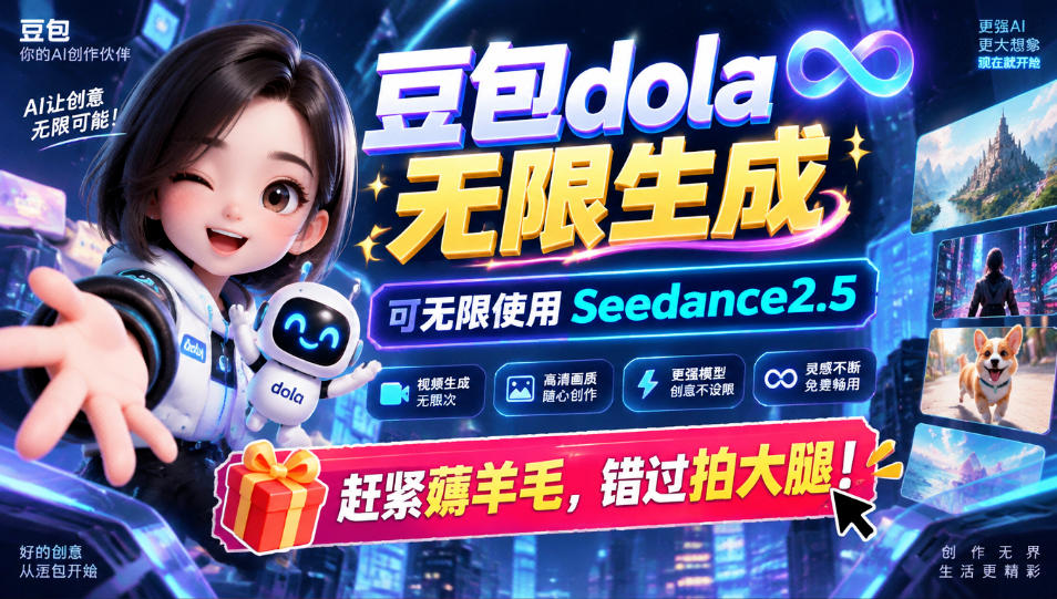 1029最新豆包dola无限生成技术，可以无限生成sseedance2.5，赶紧薅羊毛，和谐拍大腿-87副业网 - 互联网副业项目资源分享平台