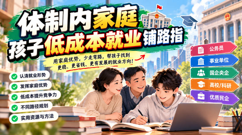 某公众号付费文章:体制内家庭,孩子低成本就业铺路指-87副业网 - 互联网副业项目资源分享平台